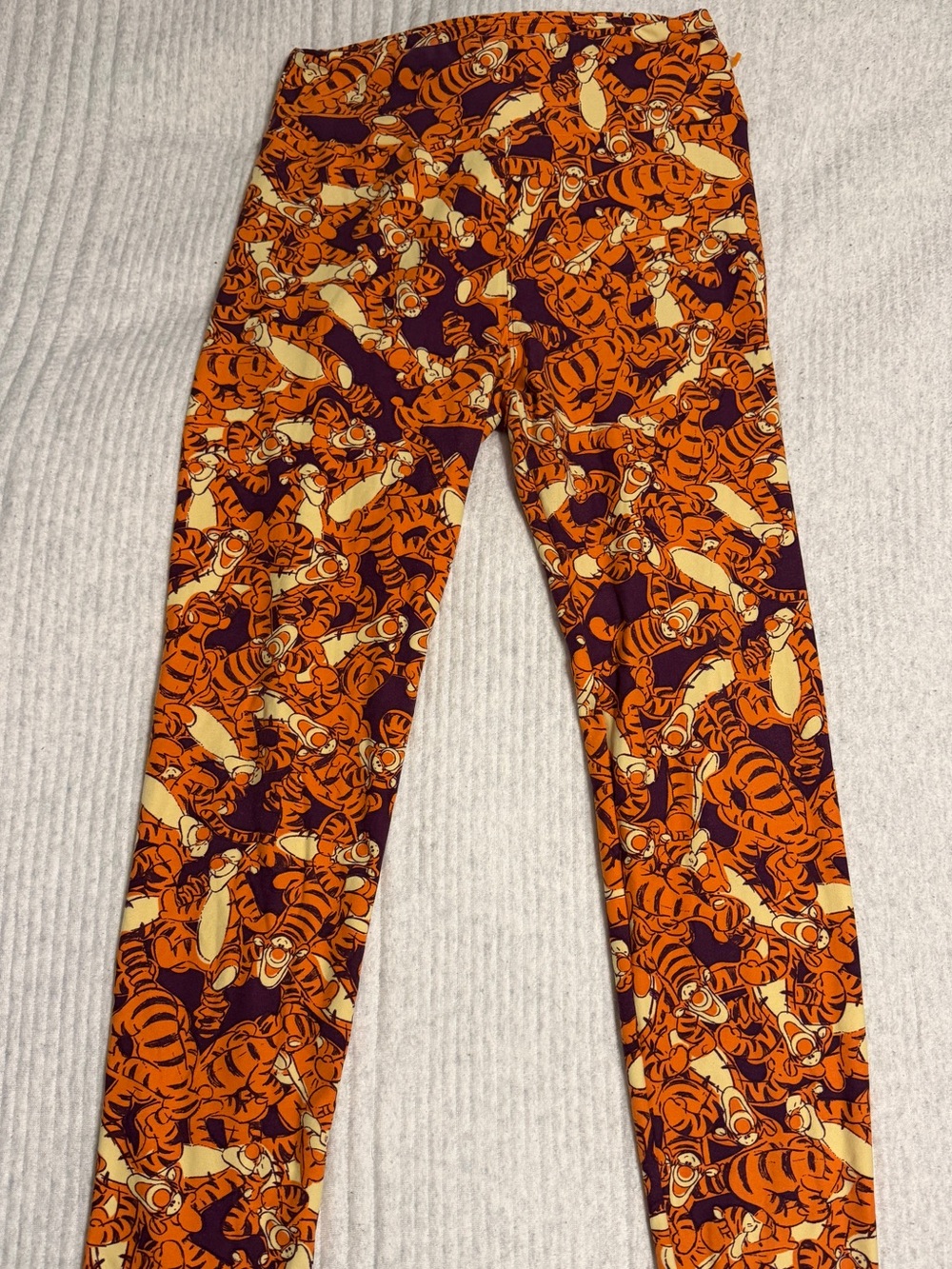 LuLaRoe Orange and Yellow Tigger-Print Leggings